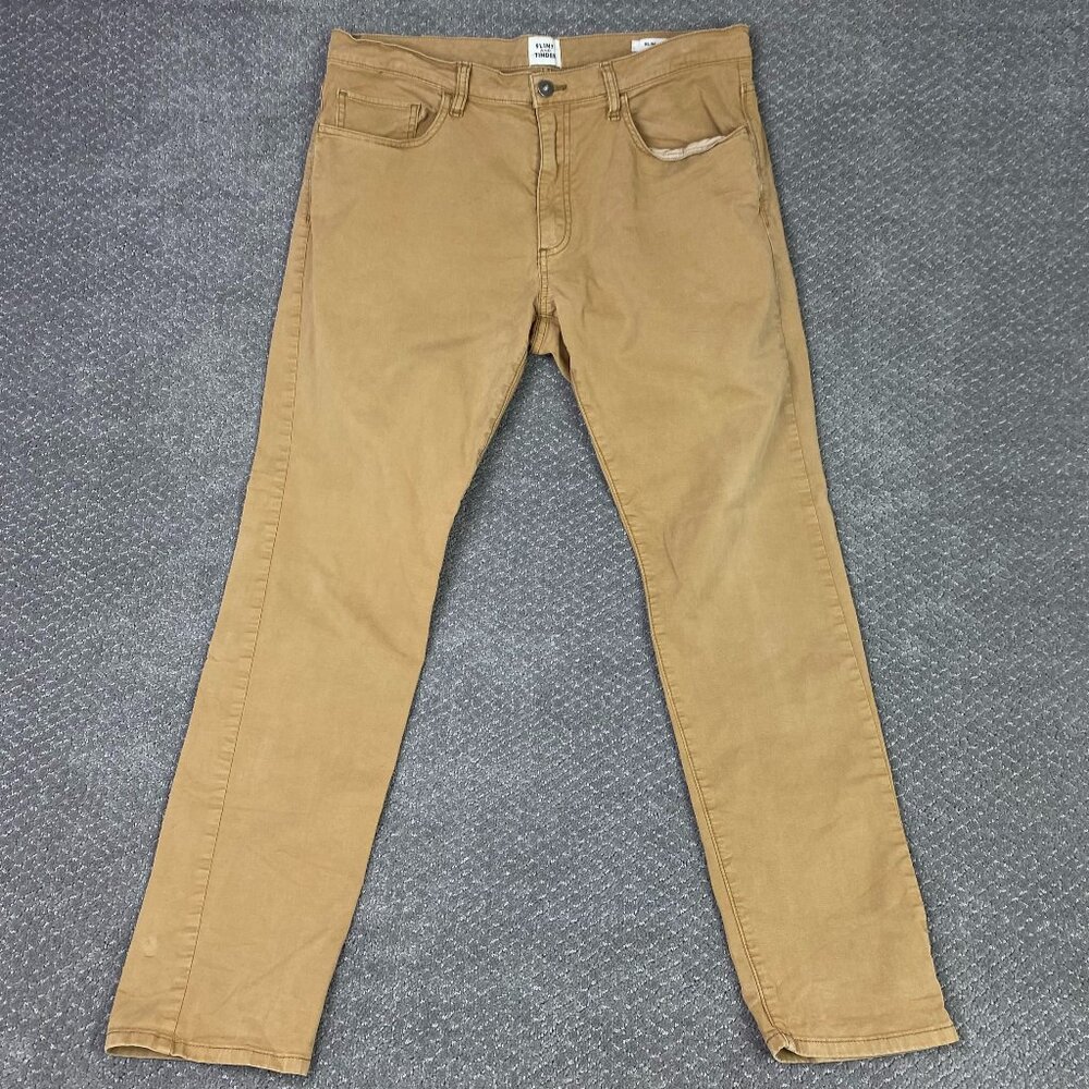 Flint and Tinder Pants Men's 36 x32 Fits 35x30 Brown Tan Slim Fit 365 Everyday
